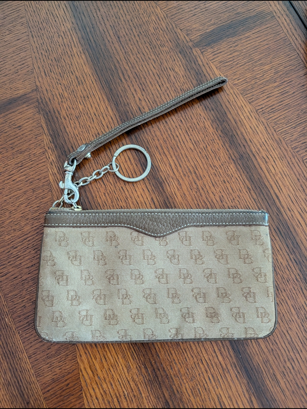Dooney & Bourke Brown Signature Wristlet